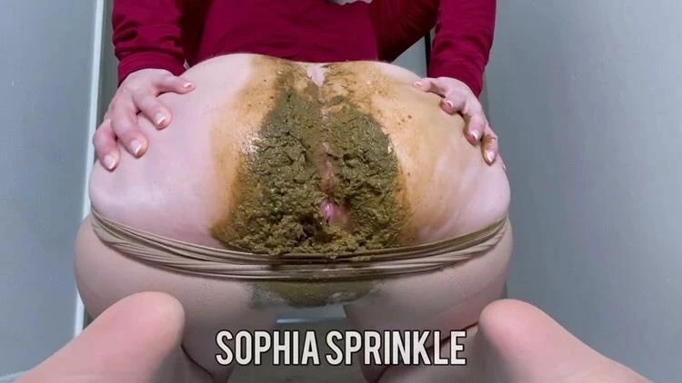 Sophia Sprinkle - Pantyhose Poop and Smear in Red Dress - FullHD (2024)